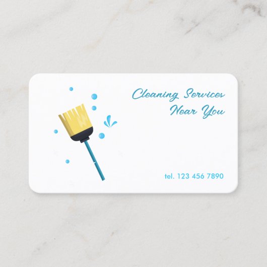 クリーニングサービス24/7 名刺 (正面)