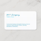 クリーニングサービス24/7 名刺 (裏面)