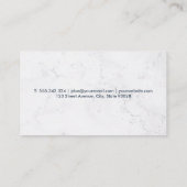 クリーニングサービス | ほうき付きメイド | 大理石 名刺 (裏面)