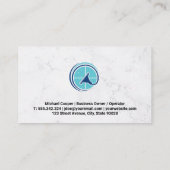 クリーニングサービス | ウィンドウのクリーニングロゴ 名刺 (裏面)