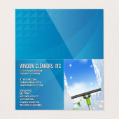 クリーニングサービス |ウィンドウのクリーニング |スキージ 名刺 (外部フラット)