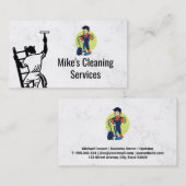 クリーニングサービス | ウィンドウのクリーニング | ブルーカラー 名刺 (正面/裏面)