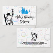 クリーニングサービス |ウィンドウクリーナー |シャボン玉 名刺 (正面/裏面)