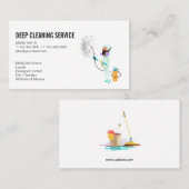 クリーニングサービス | クリーナー・ガイ 名刺 (正面/裏面)