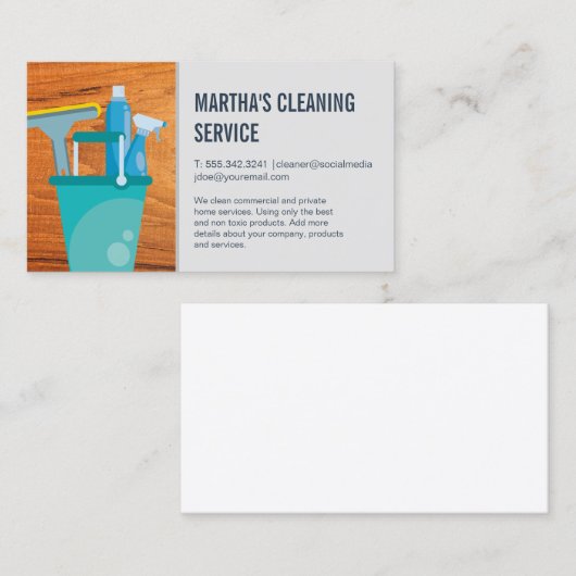 クリーニングサービス |クリーニング用の供給 名刺 (正面/裏面)