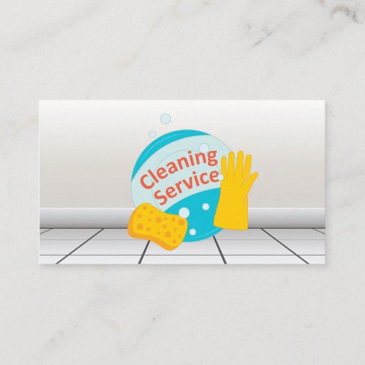 クリーニングサービス |クリーニング用品バスルームのタイル 名刺 (裏面)