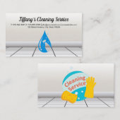 クリーニングサービス |クリーニング用品バスルームのタイル 名刺 (正面/裏面)