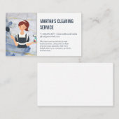 クリーニングサービス | クリーニング製品付きメイド 名刺 (正面/裏面)