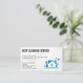 クリーニングサービス | シャボン玉ハウスロゴ 名刺 (スタンド正面)