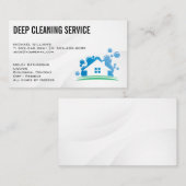 クリーニングサービス | シャボン玉ハウスロゴ 名刺 (正面/裏面)