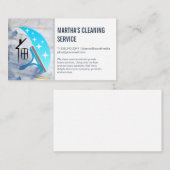 クリーニングサービス | スキージホームロゴ 名刺 (正面/裏面)