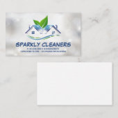 クリーニングサービス |スパークリーのハウスロゴ 名刺 (正面/裏面)