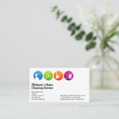 クリーニングサービス | スプレースキージほうき真空 名刺 (スタンド正面)