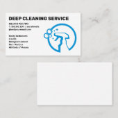 クリーニングサービス | スプレーボトルブルーロゴ 名刺 (正面/裏面)