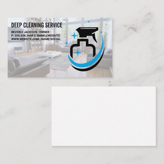 クリーニングサービス |スプレーボトル 名刺 (正面/裏面)