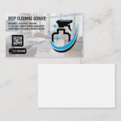 クリーニングサービス |スプレーボトル | QRコード 名刺 (正面/裏面)