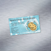 クリーニングサービス | スポンジ石鹸イラストレーション マグネット名刺 (インサイチュ)