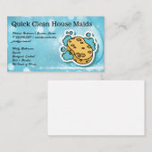 クリーニングサービス | スポンジ石鹸イラストレーション 名刺 (正面/裏面)