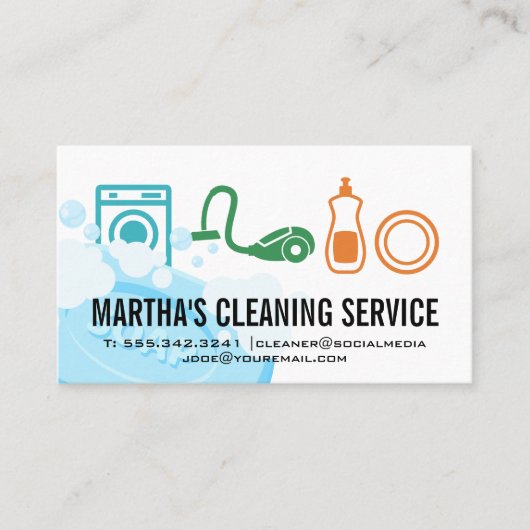 クリーニングサービス | ソープ 名刺 (正面)