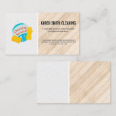 クリーニングサービス | タイル | 木造フロア 名刺 (正面/裏面)