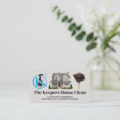 クリーニングサービス | ダスタ及びスプレースキージ 名刺 (スタンド正面)