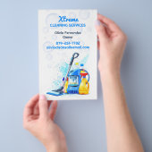 クリーニングサービス チラシ (ハンドル)