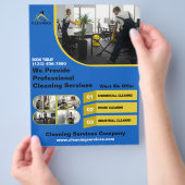 クリーニングサービス チラシ (手)