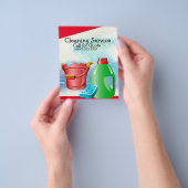 クリーニングサービス チラシ (手)