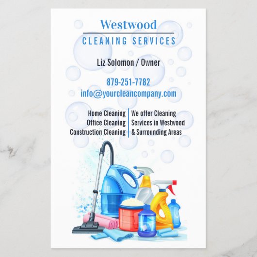 クリーニングサービス チラシ (正面)