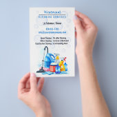 クリーニングサービス チラシ (ハンドル)