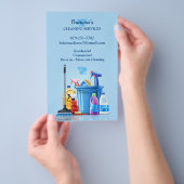 クリーニングサービス チラシ (ハンドル)