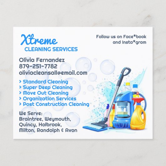 クリーニングサービス チラシ (正面)