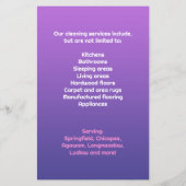 クリーニングサービス チラシ (裏面)