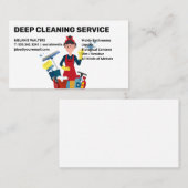 クリーニングサービス | ツールを使用したメイドクリーニング 名刺 (正面/裏面)