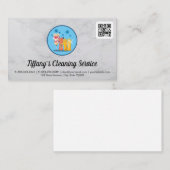 クリーニングサービス | ハウスキーピングサービス | qrコード 名刺 (正面/裏面)