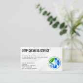 クリーニングサービス |ハウスクリーナーアイコン 名刺 (スタンド正面)