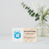 クリーニングサービス | ハウスシャボン玉ロゴ 名刺 (スタンド正面)