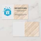 クリーニングサービス | ハウスシャボン玉ロゴ 名刺 (正面/裏面)