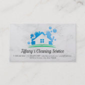 クリーニングサービス | ハウスシャボン玉ロゴ 名刺 (正面)