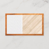 クリーニングサービス | ハウスバブルのロゴ | ウッド 名刺 (裏面)