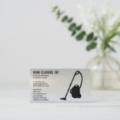 クリーニングサービス | バキュームロゴ 名刺 (スタンド正面)