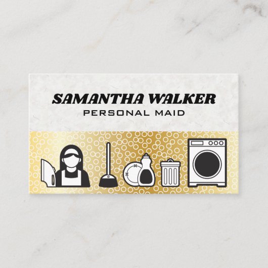 クリーニングサービス |バブル 名刺 (正面)