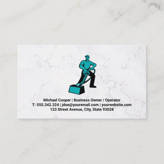 クリーニングサービス | フロアクリーナーアイコン 名刺 (裏面)