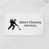 クリーニングサービス | フロアクリーナーロゴ 名刺 (正面)