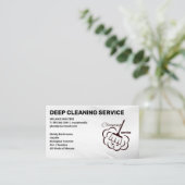 クリーニングサービス | ブルームロゴ 名刺 (スタンド正面)