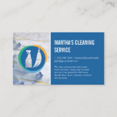 クリーニングサービス | ブロームロゴのスプレー 名刺 (正面)