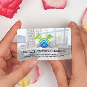 クリーニングサービス |ホームモップブロムロゴ 名刺