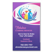 クリーニングサービス マグネット名刺 (正面縦)