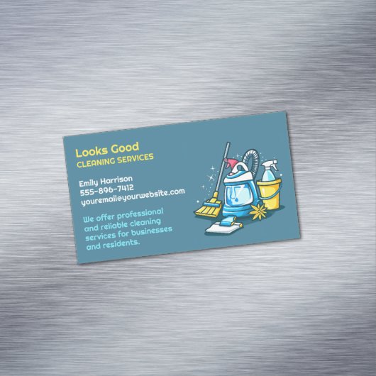 クリーニングサービス マグネット名刺 (インサイチュ)