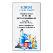 クリーニングサービス マグネット名刺 (正面縦)